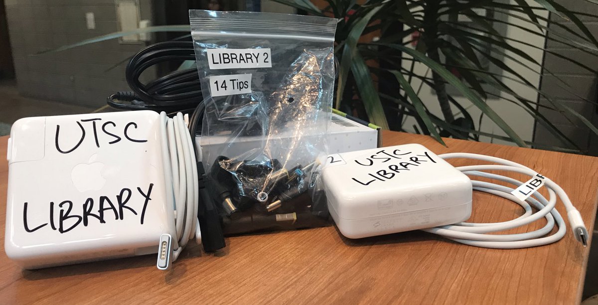 Just in‼️We've added laptop chargers to our tech lending collection! 🔌Chargers can be checked out from the #UTSC Library front desk for up to 3 hrs! Remember your #TCard 👍#ExamReadyUofT
