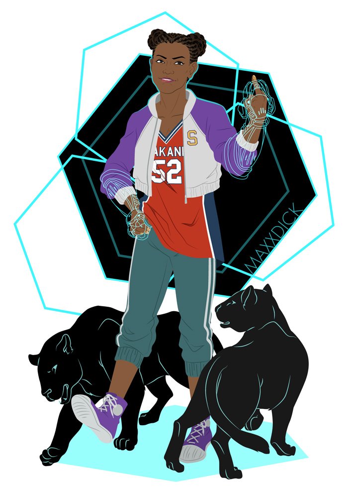 maxxdicking's tweet photo. Iโm Maxx, also highly experienced in pentool & cel-style #coloring, #flatcoloring & #vector work. Colours, BGs & Shuri vector by myself, other lineart by @jundoeing. Open for freelance #commissions & #illustration.
๐จmaxx@citycyb.org
๐https://t.co/rKROJv2fve
#PortfolioDay https://t.co/tPT0VFDEZX