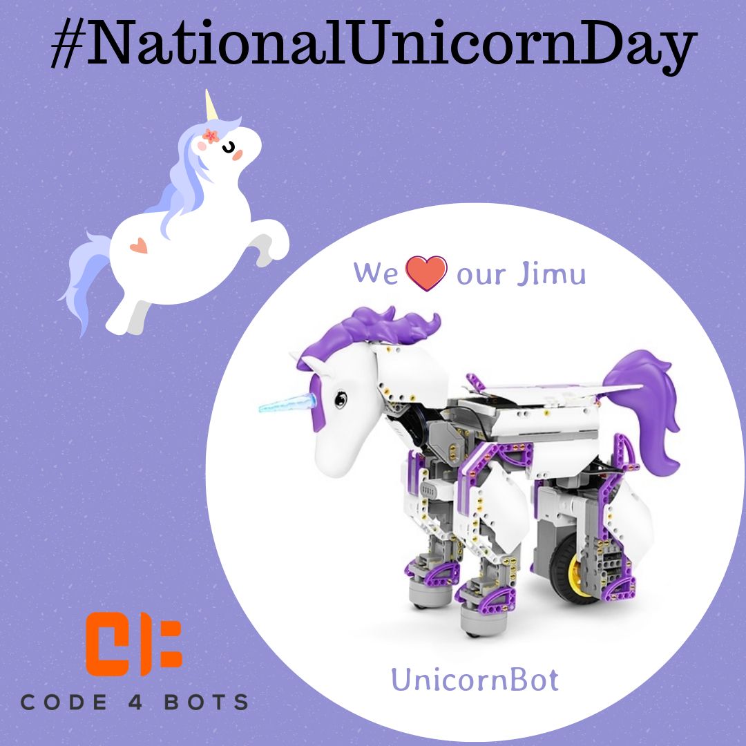 code4bots's tweet image. Unicorn fans? We have several RobotCoders joining us July 15-19 and August 5-9  for our Mythical Unicorn Summer Camps! #code4bots #jimu #unicornbot #satxstem #sanantoniosummercamps #summer2019