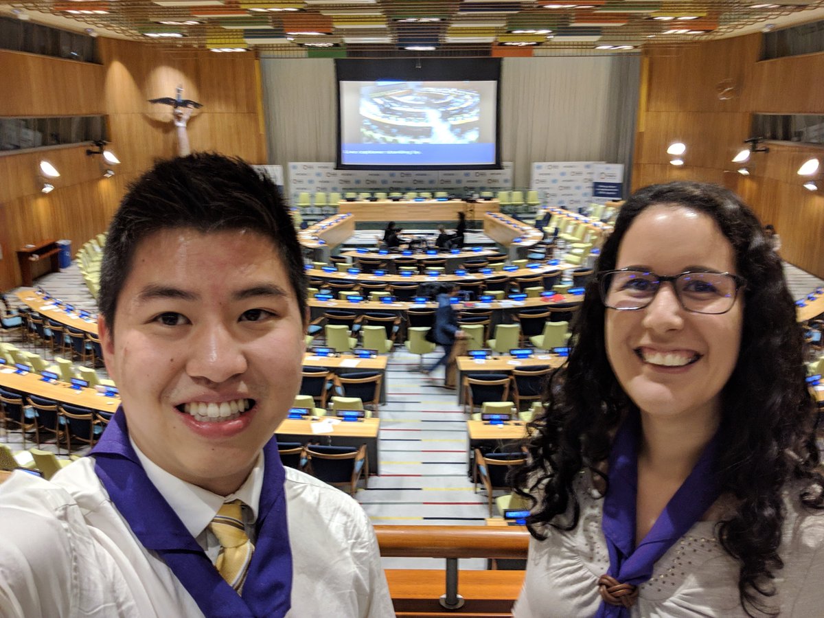 Scout volunteers Willy and Diana are at the <a href="/UN/">United Nations</a>’s largest youth forum advocating for non-formal educational opportunities and inclusive participation for young people! #Youth2030