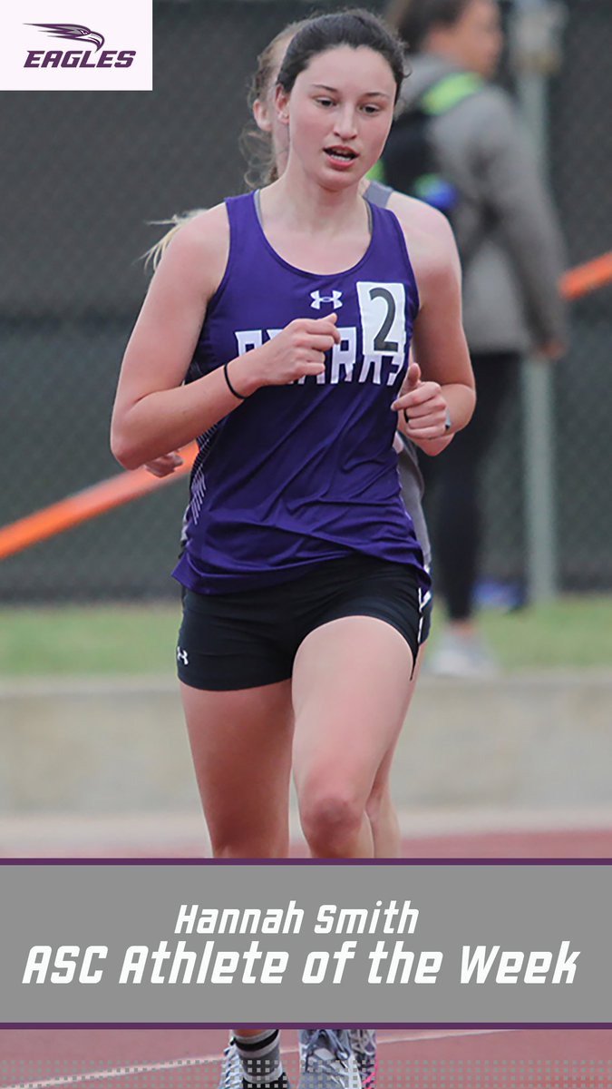 Congrats to Hannah Smith - ASC Women's Track Athlete of the Week! Hannah ran a 5:11.15 in the 1500-meter at the Little Rock Open Saturday.