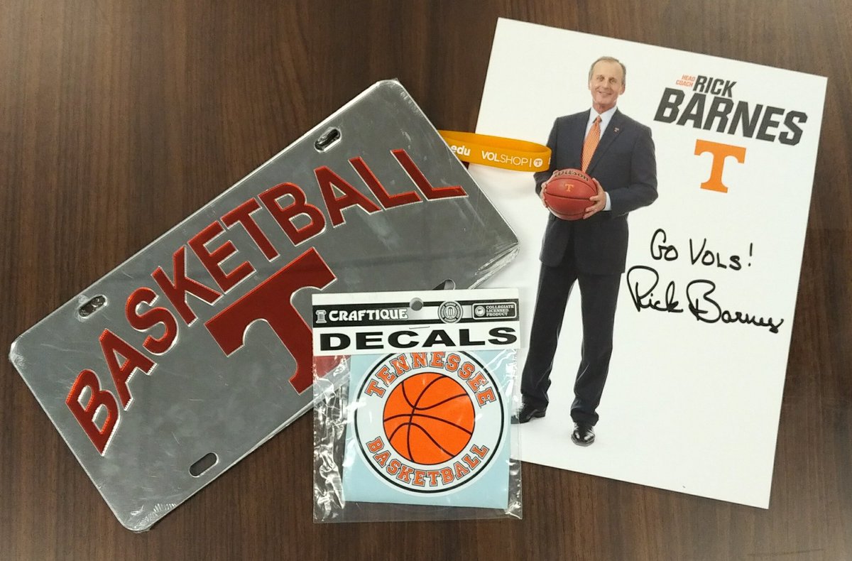 VolShop (@utvolshop) on Twitter photo GIVEAWAY: To celebrate our great <a href="/Vol_Hoops/">Tennessee Basketball</a> coach, we're giving this Tennessee Basketball prize pack including autographed photo of <a href="/RickBarnesUT/">Rick Barnes</a>!
To enter:
1. Follow <a href="/UTVolShop/">VolShop</a>
2. Like and retweet this tweet.
Giveaway ends Friday, 4/12 at noon. GIVEAWAY: To celebrate our great <a href="/Vol_Hoops/">Tennessee Basketball</a> coach, we're giving this Tennessee Basketball prize pack including autographed photo of <a href="/RickBarnesUT/">Rick Barnes</a>!
To enter:
1. Follow <a href="/UTVolShop/">VolShop</a>
2. Like and retweet this tweet.
Giveaway ends Friday, 4/12 at noon.