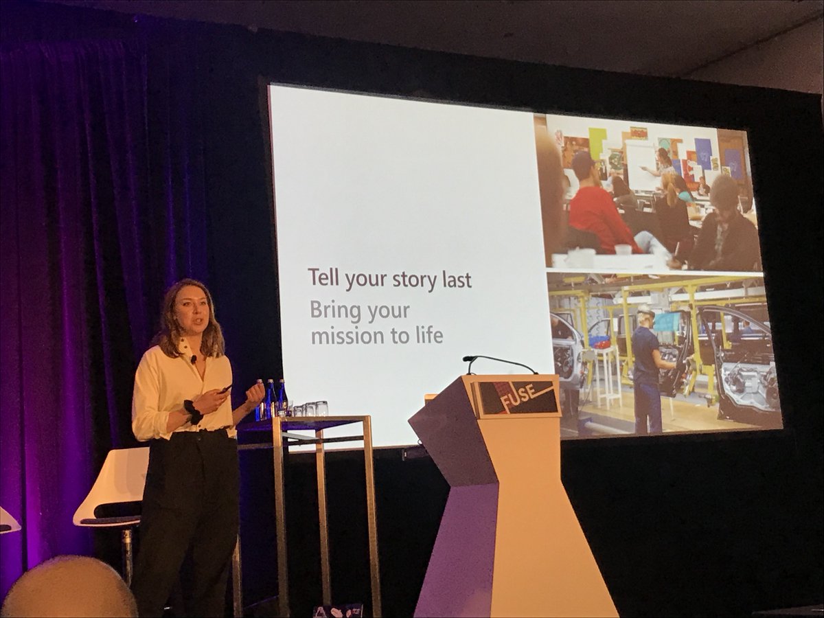 Tell your story last; Microsoft HoloLens presented to #Fusedesign! Tell  your customer stories first, and your own stories last - and bring your Mission to life.
So engaging listening to Lauren Cascio from <a href="/Microsoft/">Microsoft</a> <a href="/MissionOslo/">Mission</a>