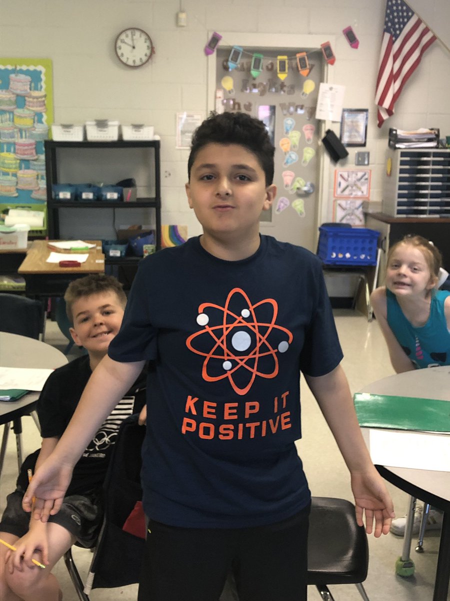 My student wearing this shirt today couldn’t have been more perfect! We were taking about types of energy and energy transference. To help us better understand electrons, we had our eye on (get it?!) this student today. 😂 #badsciencejokes #TaraO