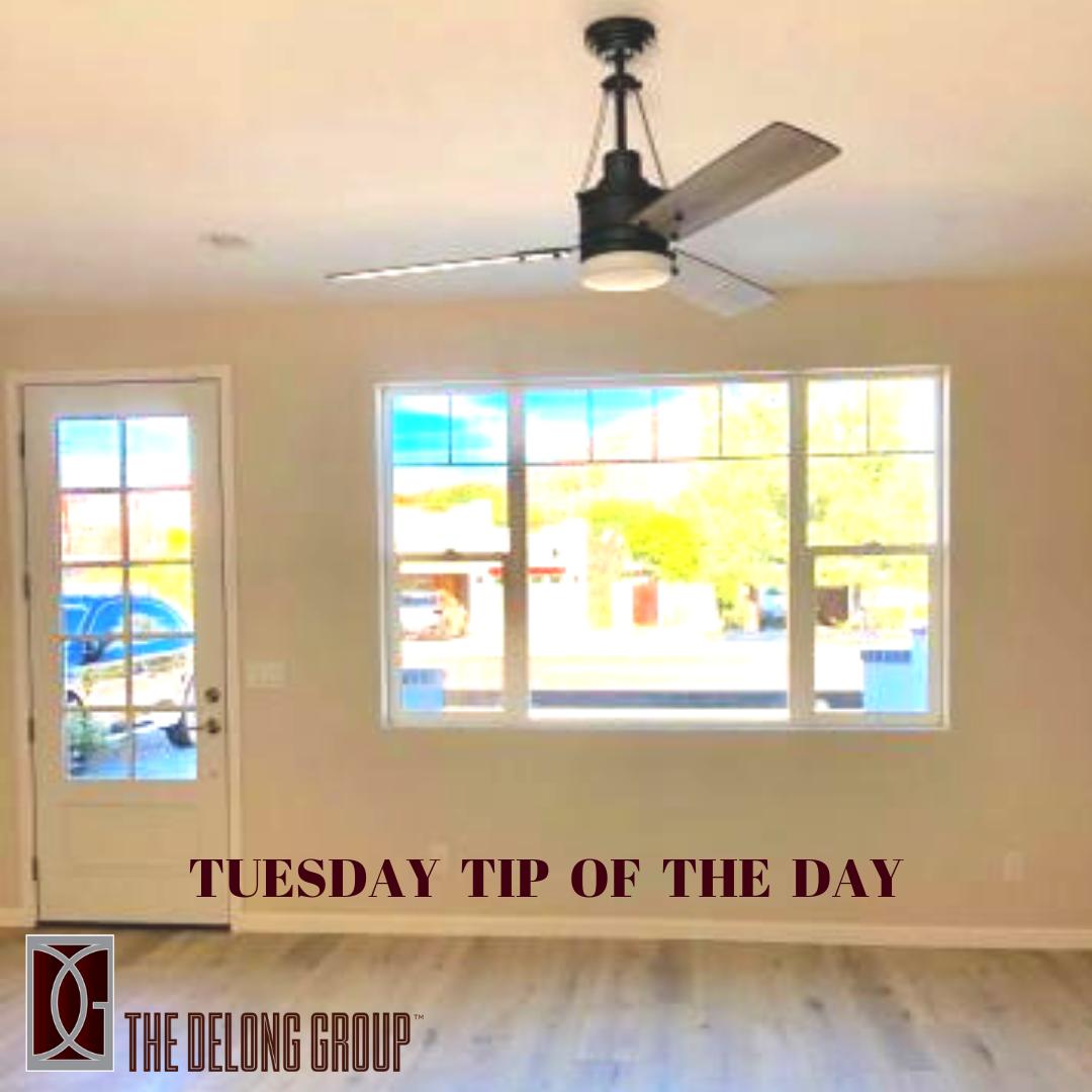 💡 Add new energy-efficient fixtures. 💡
A functional, decorative ceiling fan is a beautiful thing. It provides necessary light and, in ☀️ warm months, creates a soft breeze. 

📞(480)- 415- 7818.  

Search listings 👉 buff.ly/2Rkanic