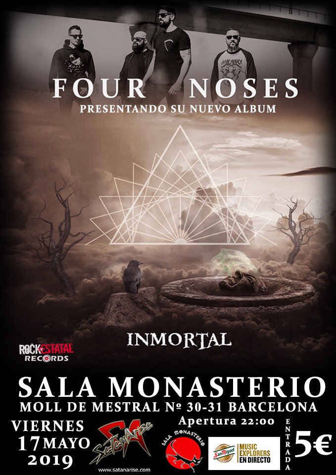 Os venís de bolo el próximo 17 de mayo en La Monasterio?
@fournoses estaremos presentando #INMORTAL.