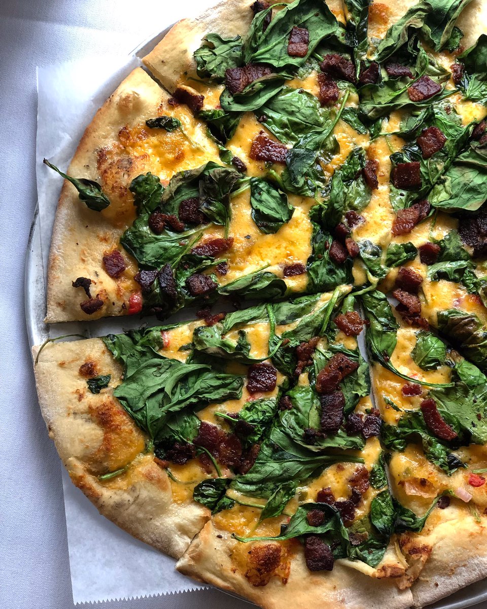 FranksnOutback's tweet photo. It's National Pimento Cheese Day y'all! Stop by tonight to try our Pimento Cheese pizza special. Complete with tons of crispy bacon, spinach and of course, lots of our housemade Pimento Cheese! https://t.co/7IctrqAkQn