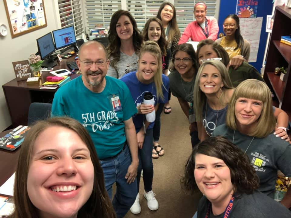 These beautiful people love kids! They are here to support students in all ways! We’ve got you, Wildcats!! 💙🧡 I'm so proud to stand side-by-side with them every day.  #bemorewildcat <a href="/NatWilliamsElem/">Williams Elementary</a> <a href="/LubbockISD/">Lubbock ISD</a> @miss_lopez_5th @asmithsclass