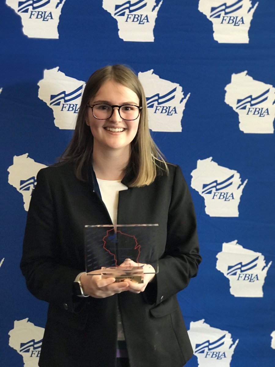 OCONFBLA's tweet photo. Emily Moore takes SECOND PLACE in Introduction to FBLA and qualifies for Nationals in San Antonio, TX! 🥈 #OconPride #WIFBLASLC https://t.co/RqKB3Lnx04