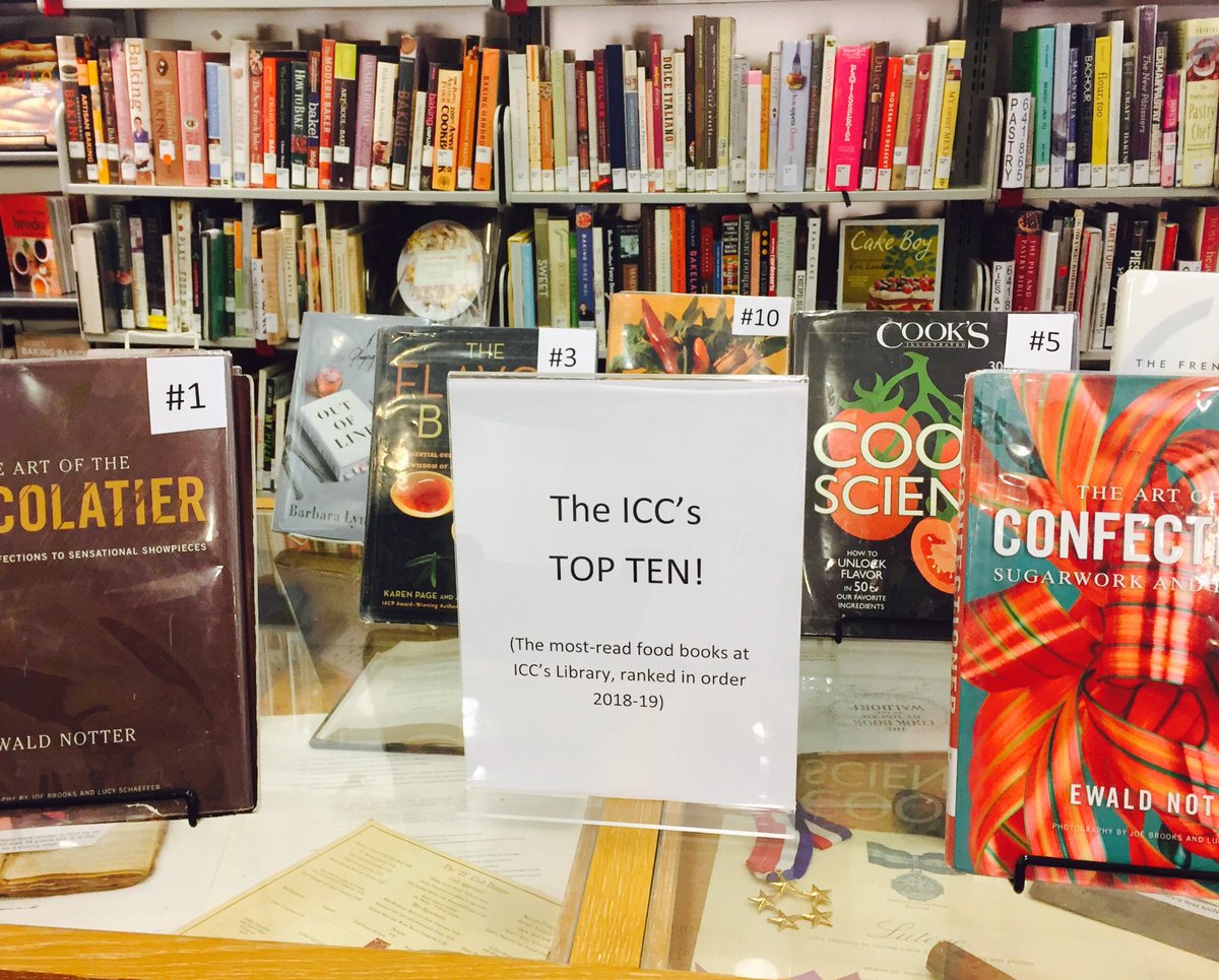 IntlCulLibrary's tweet photo. This week, we're featuring ICC's 10 most-read food books of this past year. From The Art of the Confectioner to The Art of Fermentation, these are the books that our food-obsessed students choose most often.  @sandorkraut @chelseagreen @NotterSchool #ewaldnotter #topten https://t.co/eWroN9Rgel