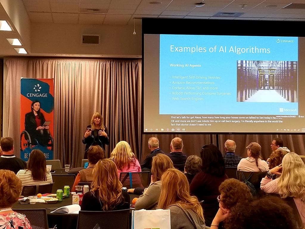 CL_Computing's tweet image. Our closing keynote from @SAMTechNow and @literarytech is all about AI. Will it take over the world? #Microsoft #ArtificialIntelligence #cce2019