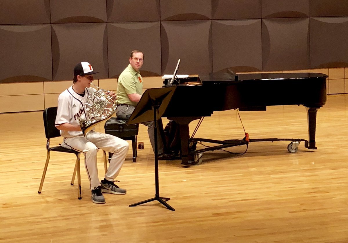 He’s a #horn player. He’s a #baseball player. Korey knocked his solo out of the park at contest, then hopped on the bus and heading off to his game. ⚾️ Being a well-rounded high school students means embracing ALL of your passions. 🎶