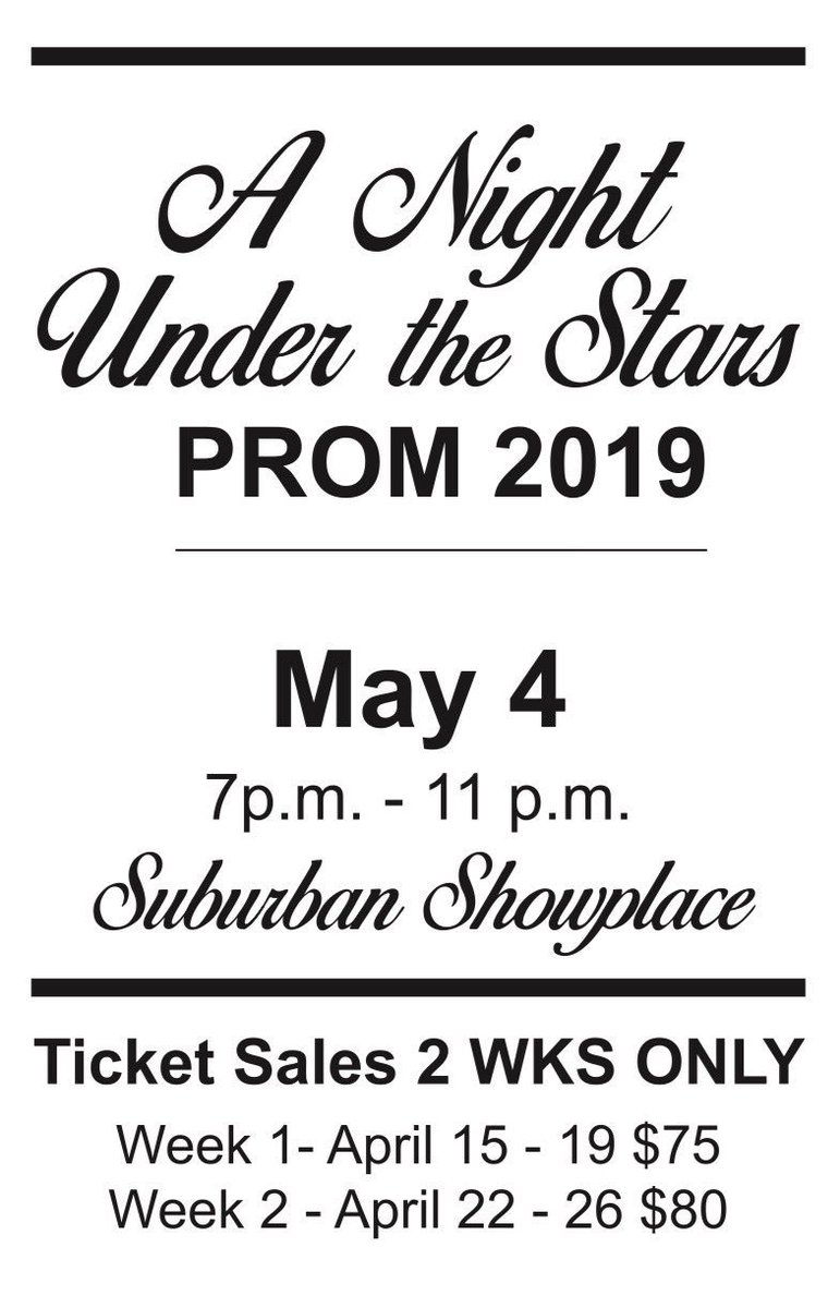 The moment you’ve all been waiting for🎞📩
PROM 2019 ANNOUNCED⬇️🗣
#NightUnderTheStars🌟