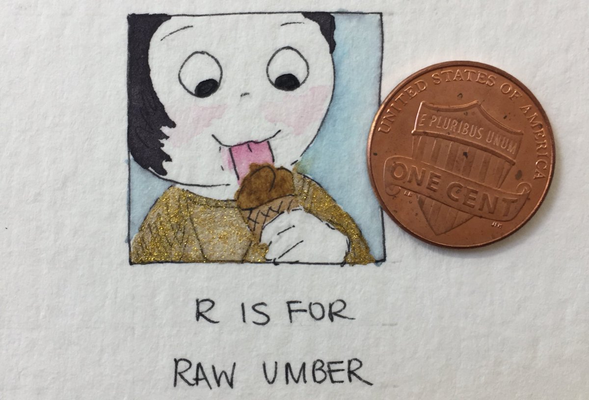 BarbLimStudio's tweet image. #violetsatozfavecolours 🌈 R is for #rawumber ✨ The perfect colour of #gelato #nocciola ✨ @derwentpencils F #rembrandtwatercolours on @StCuthbertsMill #Bockingford #coldpress from @jacksons_art #kidlitart #characterdesign #watercolour #weefoodie #gelatolover