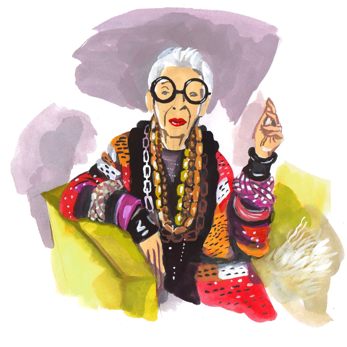 I just #love Iris Apfel! That's all I wanna say!   💖👓 @IrisBApfel 💖💖 Have an inspiring day!

#fashionicon #illustratorsofinstagram #advancedstyle #irisapfel #art #Illustration #fashionsketch #fashionillustration #instapaint #illustration #gouache #gouachepainting