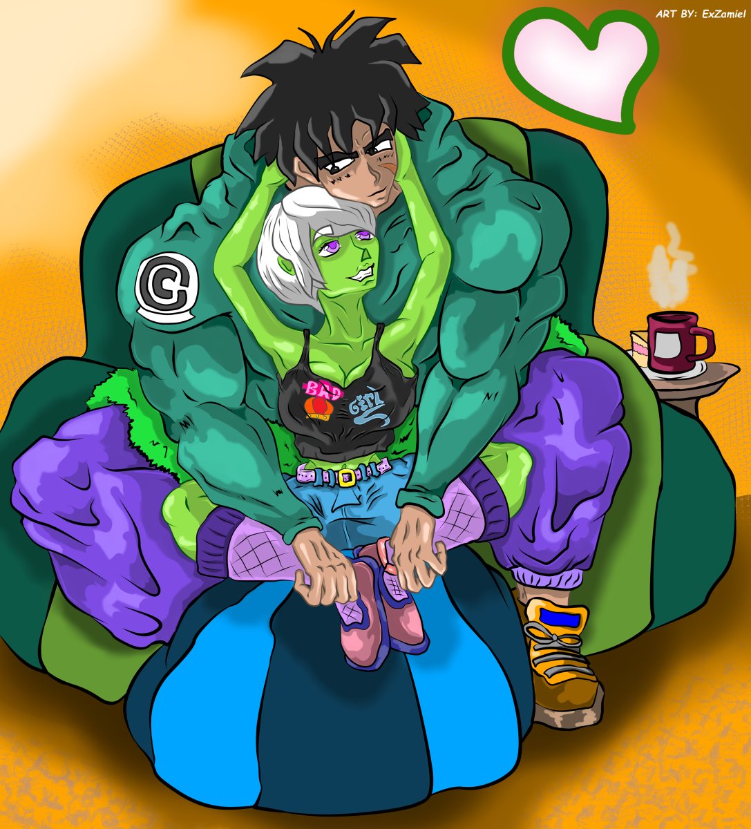 Tea Time [BrolyxCheelai] #broly #Cheelai #DRAGONBALL #ブロリー #チライ pixiv.net/member_illust.…