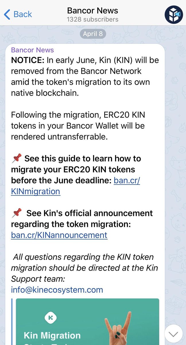 El_Crypt0's tweet photo. Be conscious of this @Bancor News; don't get caught off guard. No Sloppiness. $KIN #KIN https://t.co/BqTJ67dP1n