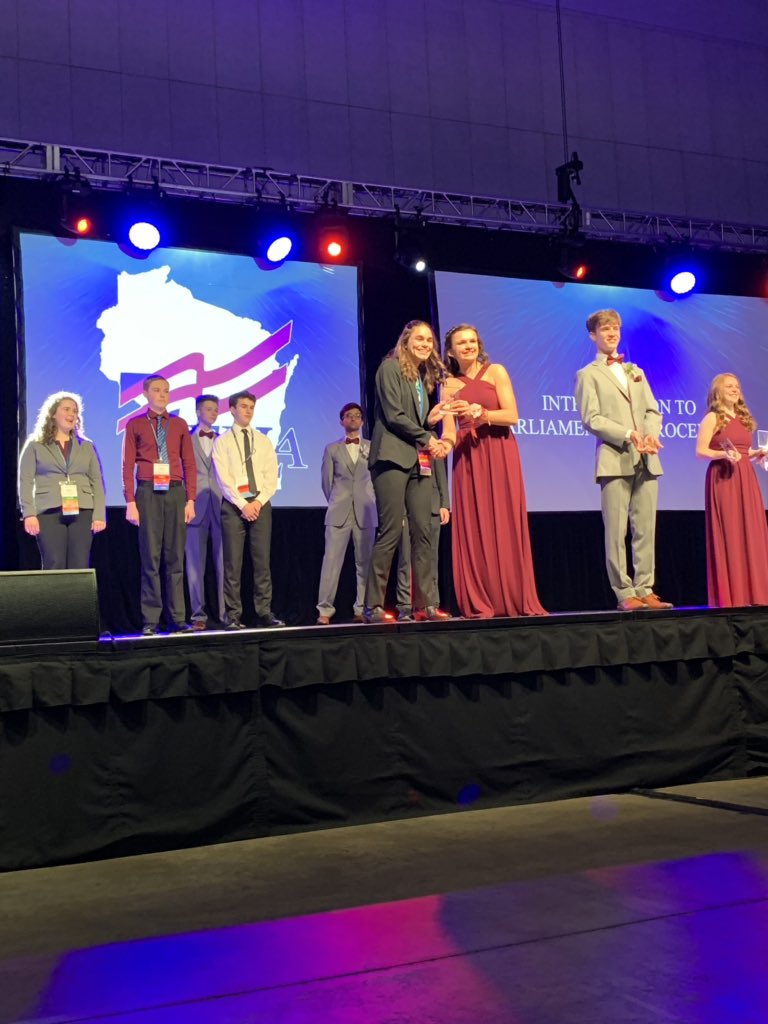 HUHS__FBLA's tweet photo. Congratulations Rebecca Colwell for placing 5th in the Intro to Parliamentary Procedures event at #WIFBLASLC https://t.co/MNomM4CkRs