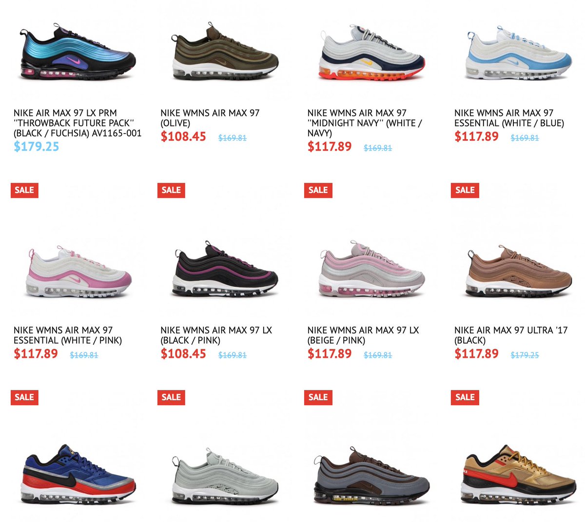 Nike Air Max 97 colorways as low as $98 