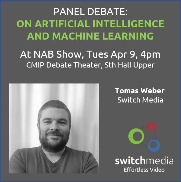 SwitchMediaAU's tweet photo. Tomas Weber up soon @NABShow sharing his knowledge in a panel debate around artificial intelligence and machine learning. 4pm at the CMIP Panel Debate Theater.
#NABshow #NAB2019 #NABshow2019 #CMIPShow #CMIP2019 https://t.co/sbvu5I0k1o