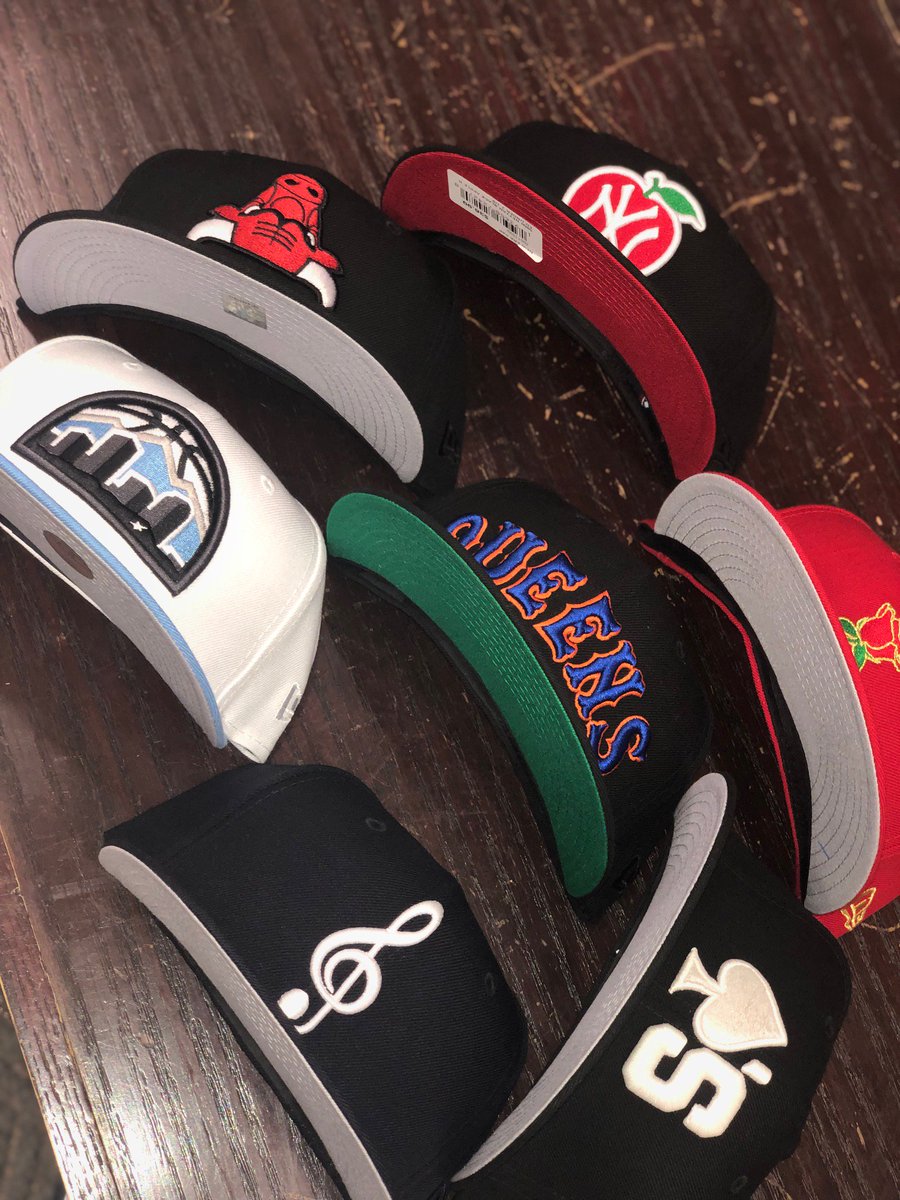 ECAPCITY's tweet photo. New custom ecapcity 59fifty fitteds available online and in store! Goto: https://t.co/jf7IIDlOgH
#greybrim #queens #ace #denver #nuggets #gclef #rose #nyc #yankee #redbrim #bulls #teaneck #halftime #ecapcity https://t.co/mMWerLtajR