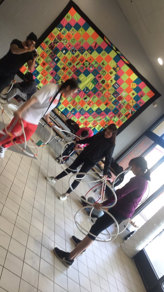 Today our class started working on a new project - hip hop, hoop dancing, drumming, and photography with guest artists. Stay tuned for our finished project - a music video! #artsed #community #8thchat #9thchat