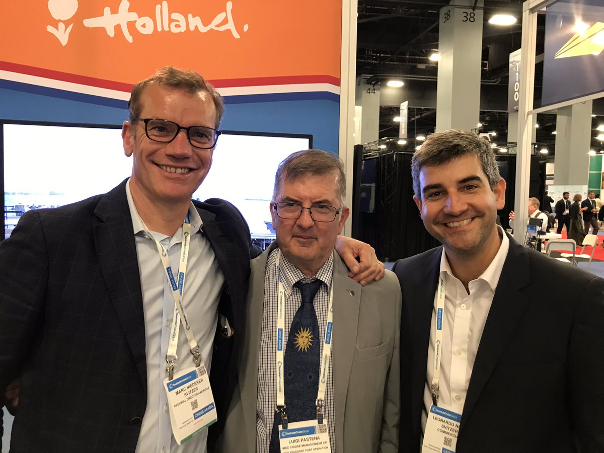 marcniederer's tweet photo. Thanks @MSCCruises_PR for using @SvitzerGlobal for their towage. Great to meet @luigipastena together with @leonevesbr. #Seatrade2019 #STCGlobal https://t.co/ECKSpmDrUs