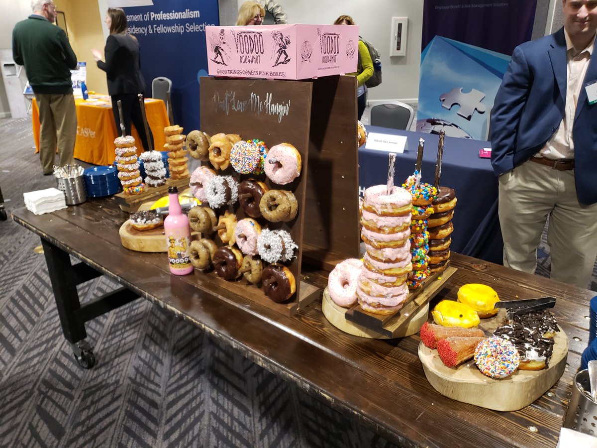 Laparoscopes's tweet photo. Wow. Glad I didn't wait in line at @VoodooDoughnut as @AAMCMeetings had it brought to the conference! @AtulGroverMD, you left too early! #aamcorr #aamcgra https://t.co/je61n8BtGH