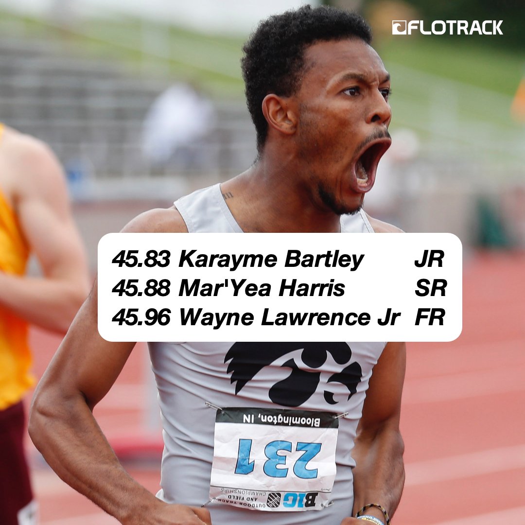 Only one team has multiple runners under 46s in the 400m so far this season...and it's <a href="/IowaXC_TF/">Iowa Track & Field/Cross Country</a> ... and they have three 👏