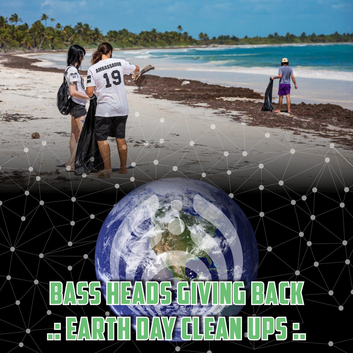 bass_network's tweet photo. #EarthDay is Monday 4/22 🔊🌎 and Ambassadors + bass heads are organizing cleanups around the country in efforts to give back to the planet + protect the environment! Find one near you: https://t.co/5JHOEz75s7 https://t.co/eYH4nU8ENK
