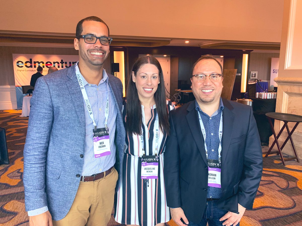 MrAdrianDeLeon's tweet photo. Great to bump into one of our @InnovareSIP portfolio leaders @asugsvsummit: @menonijackie from @JosedeDiegoCPS - she’s a @ChiPubSchools principal to watch! #ChangemakersInEducation @TheFundChicago https://t.co/fJugzfsxQ1