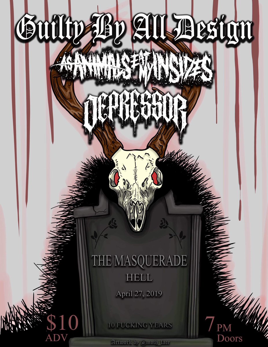 April 27th at The Masquerade! Presales are only $10. Message any of us to get your tickets!
