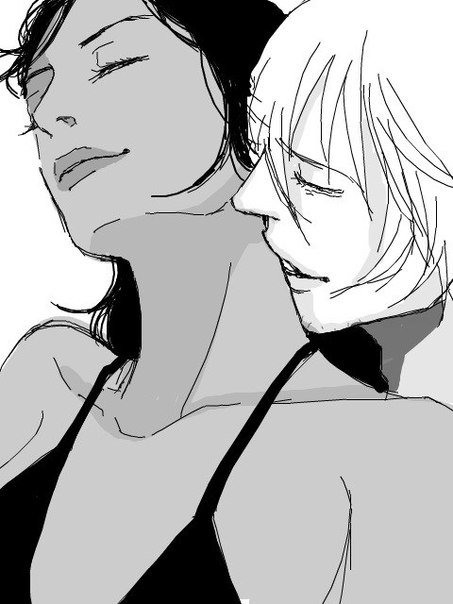 ❛ Ahh, now where did you come from? ❜ she purred softly as warm tiers brushed ever so slowly against her nape. ♡