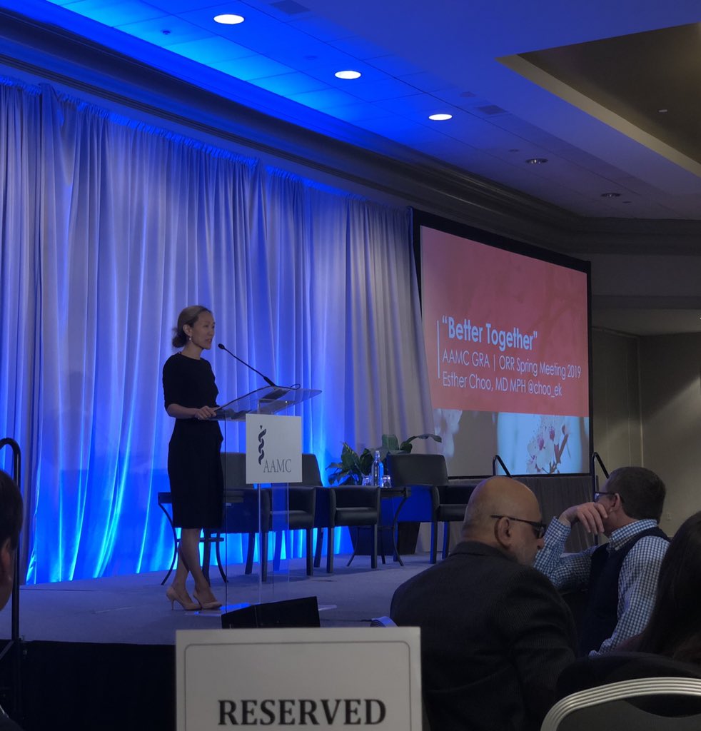 M_MaguireMD's tweet photo. Important discussion on Diversity and Gender Equity filled with great tips from @choo_ek speaking at #AAMCORR #AAMCGRA meeting @AAMCtoday https://t.co/FXx5DNBG3a