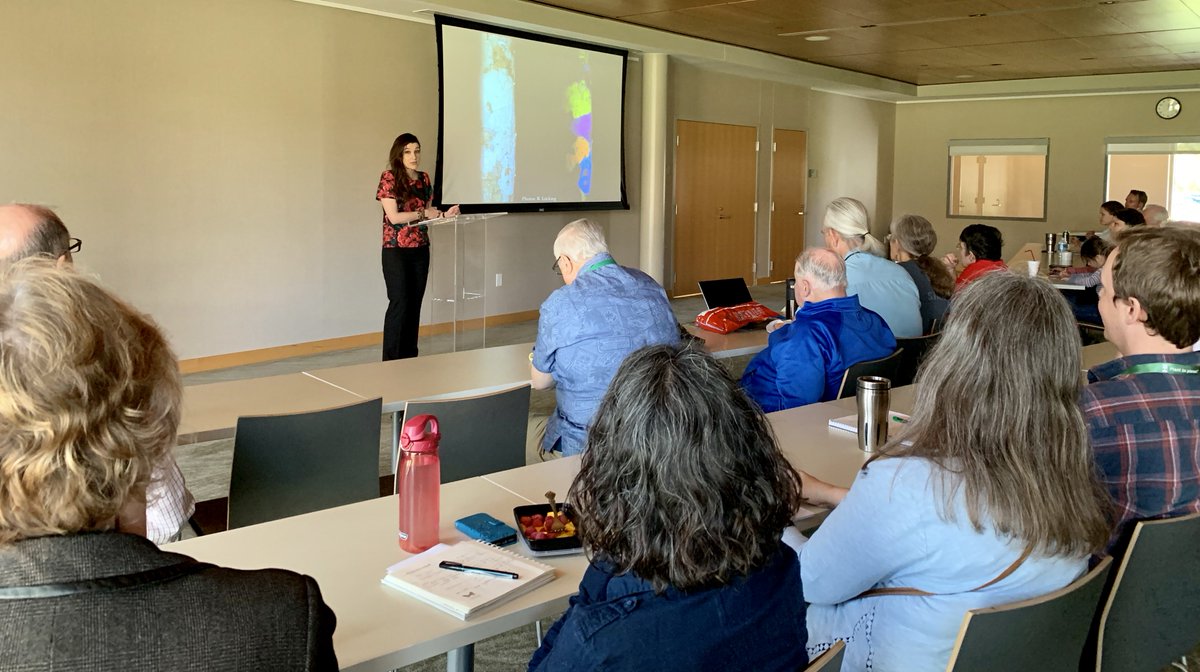 fwbotanicgarden's tweet photo. Loved hearing words of #enlichenment today from @manudalforno presenting her research on #lichens, which appear to harbor diverse communities beyond their main partners (fungal, photosynthetic and microbial). #BRIT #researchlectureseries https://t.co/ErBcQRT1CR