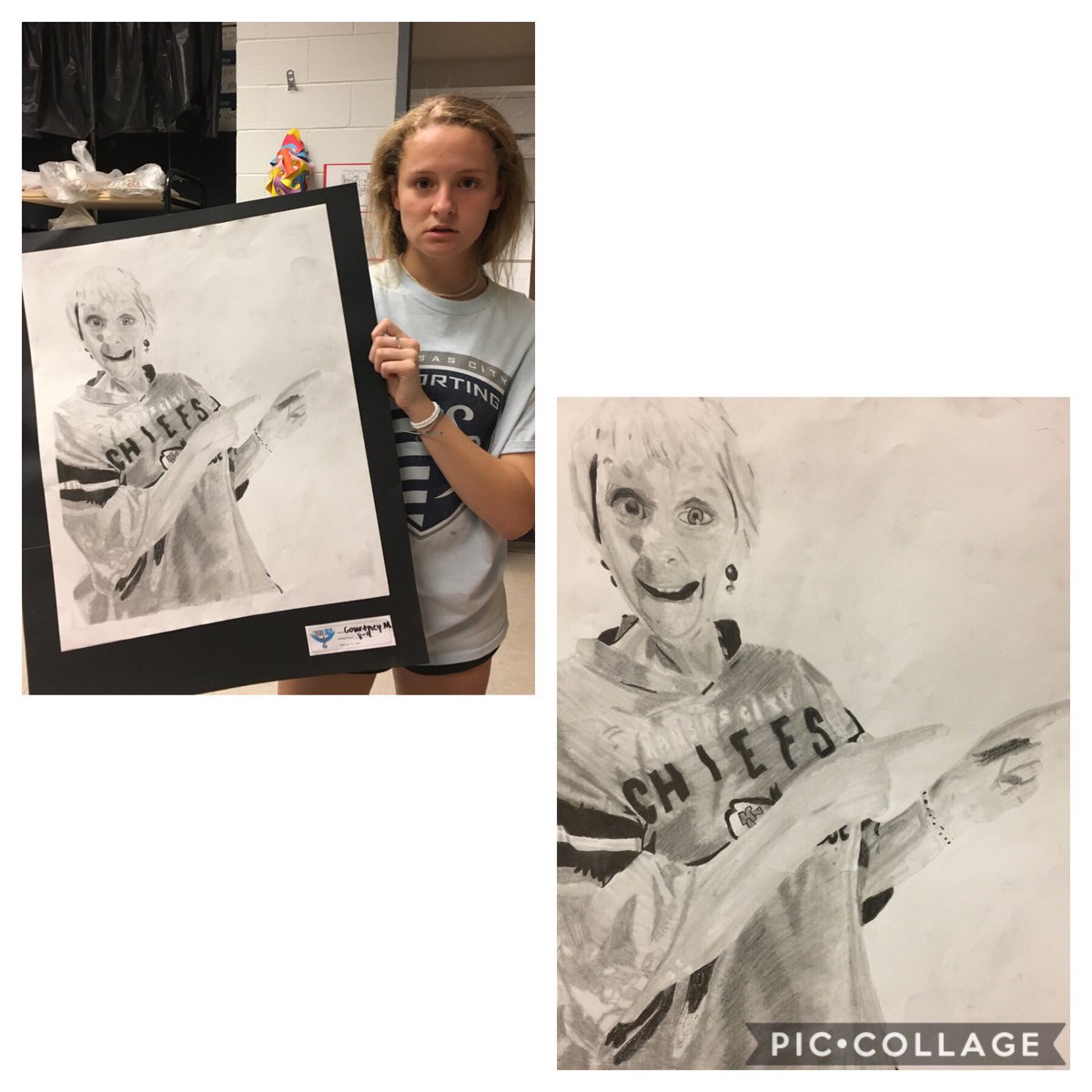 8th Gr. Rendition of our LMS Staff: Demonstration of Shading Techniques  #portraitsketch   #graphitedrawing   #schoolspirit