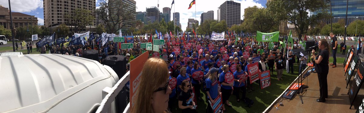 #Radelaide turning out to #ChangeTheRules @SAUnions @sallymcmanus @unionsaustralia @MaritimeUnionAU