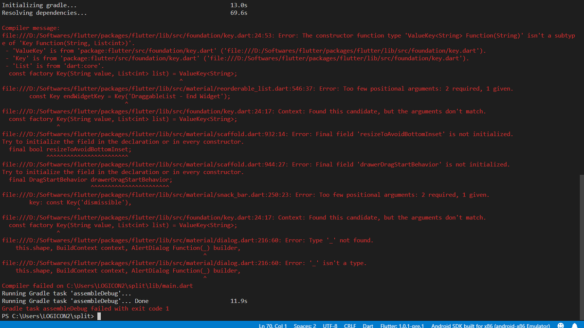 Joker0ffl's tweet image. when i compile my app it shows like this
#flutterio #flutterHelp #help @r_FlutterDev @FlutterDev @rajayogan14k @mtechviral @imthepk