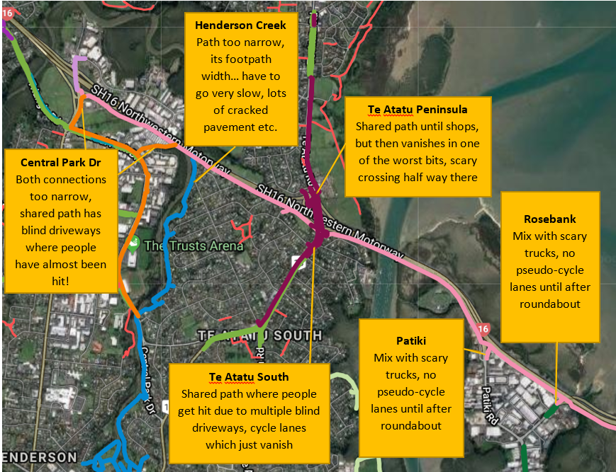 AklBikes's tweet photo. With NW motorway shared path links being so shocker in the west its a surprise it has as much people cycling as it does! https://t.co/fiJH2l3Brb