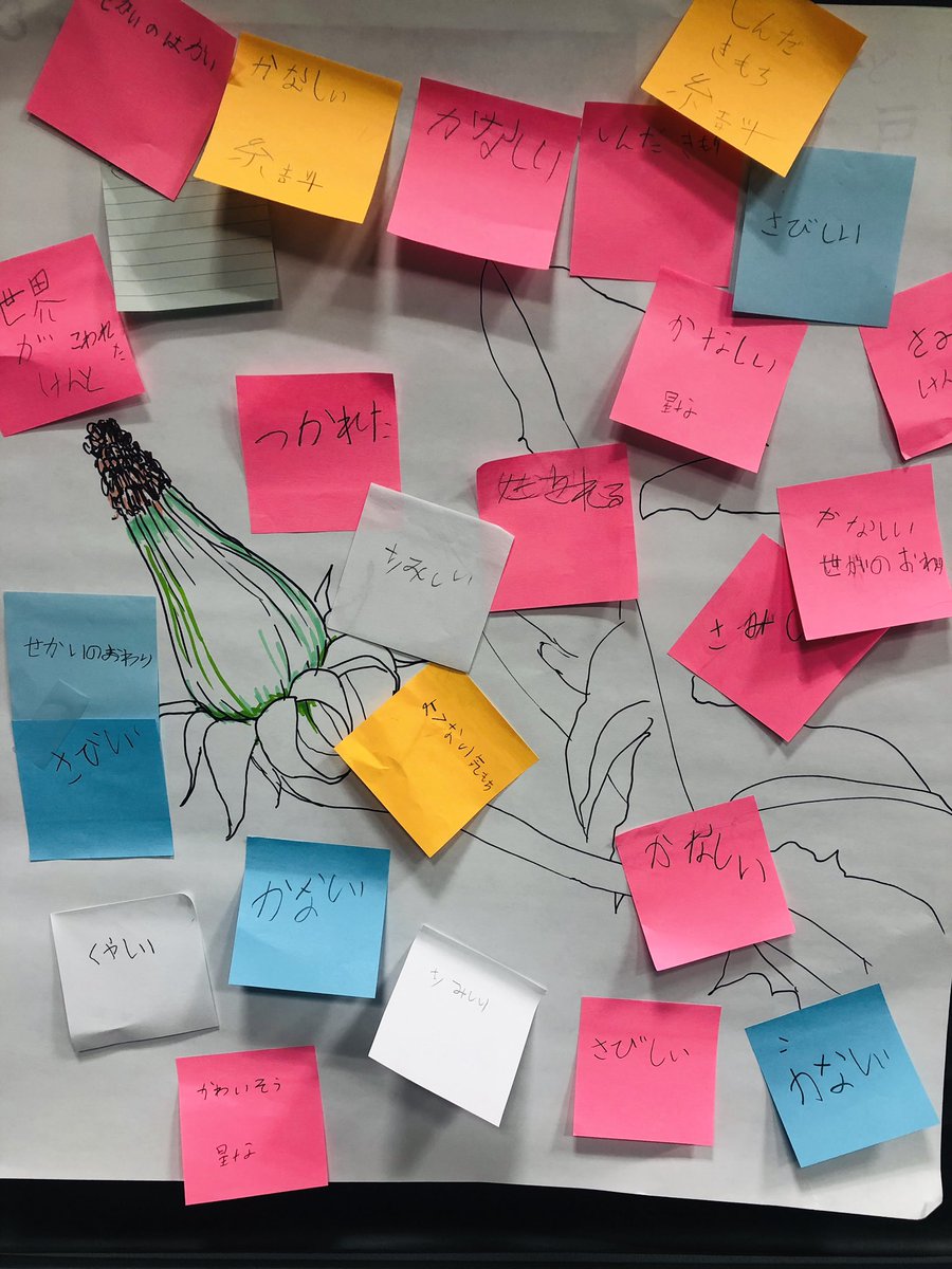 asijMachidori's tweet photo. #G2JPclass made the connection of their knowledge with #emotions. #SEL #plants https://t.co/ozJ7CzQPbf