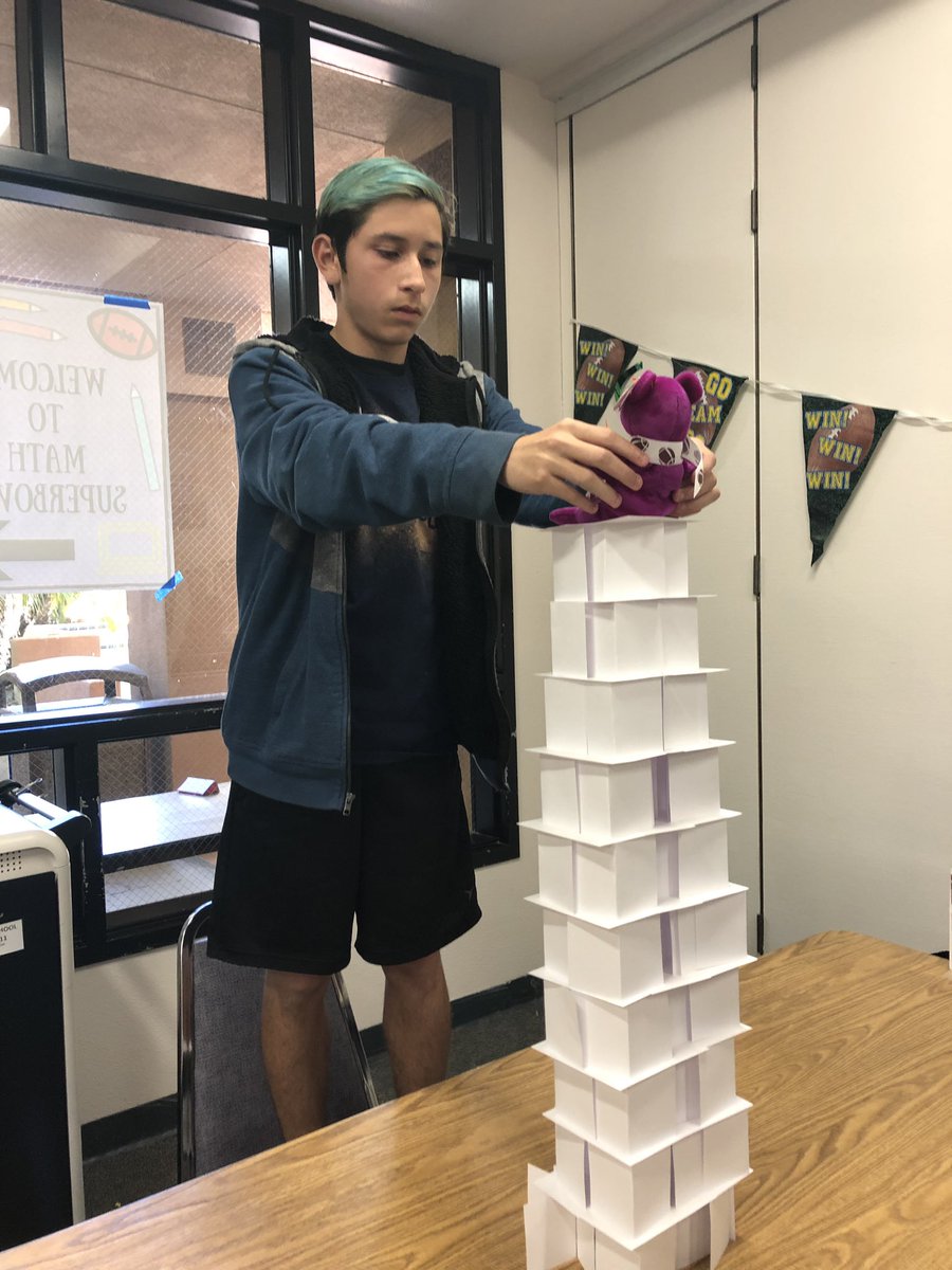 MrsWallingford's tweet image. SMBSD Jr. High Math Super Bowl today!  Love seeing the teamwork and ingenuity with these 7th and 8th graders! #SMBSDFamily #mathfun #towerchallenge
