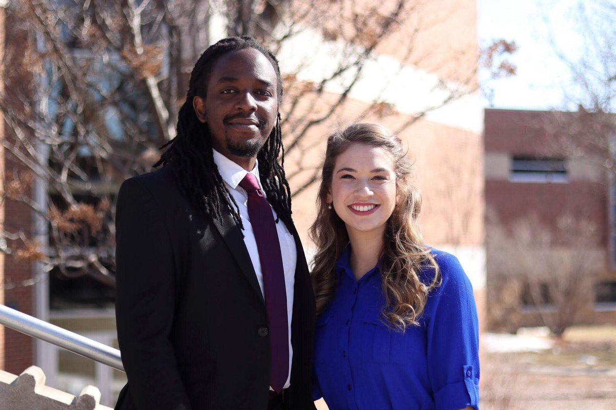 AugieStudAssoc's tweet photo. Congratulations to the winners of ASA's 2019-2020 Presidential Election, President-elect Luca Amayo and Vice President-elect Audrey Cope! #YourASA https://t.co/WZWkx2la0K