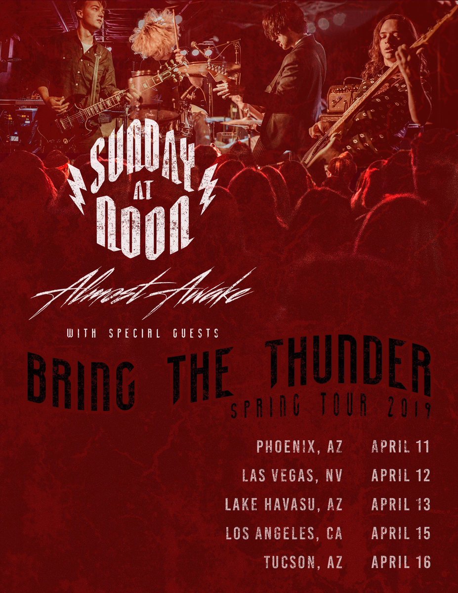 48 hours until @Sunday_at_Noon kicks off their tour w/ <a href="/almostawakelv/">almost awake</a> in PHX!