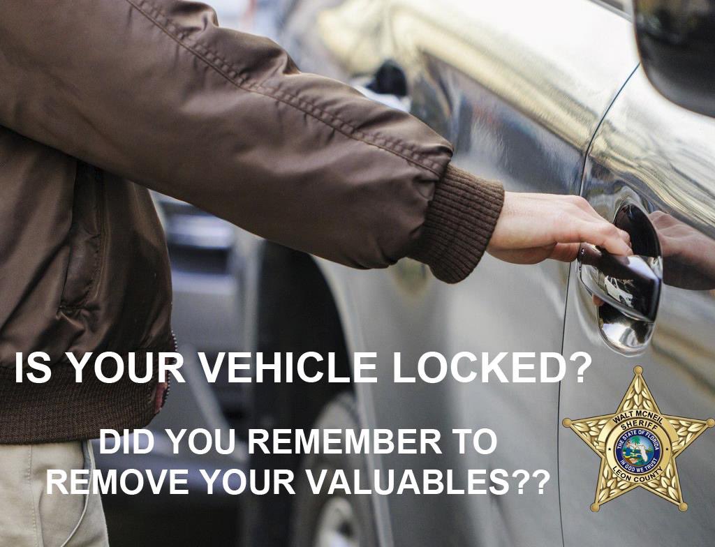 Did you remember to lock your vehicle tonight? Make sure you lock it every night and remove any firearms and valuables. Follow the #9pmroutine and #lockitorloseit