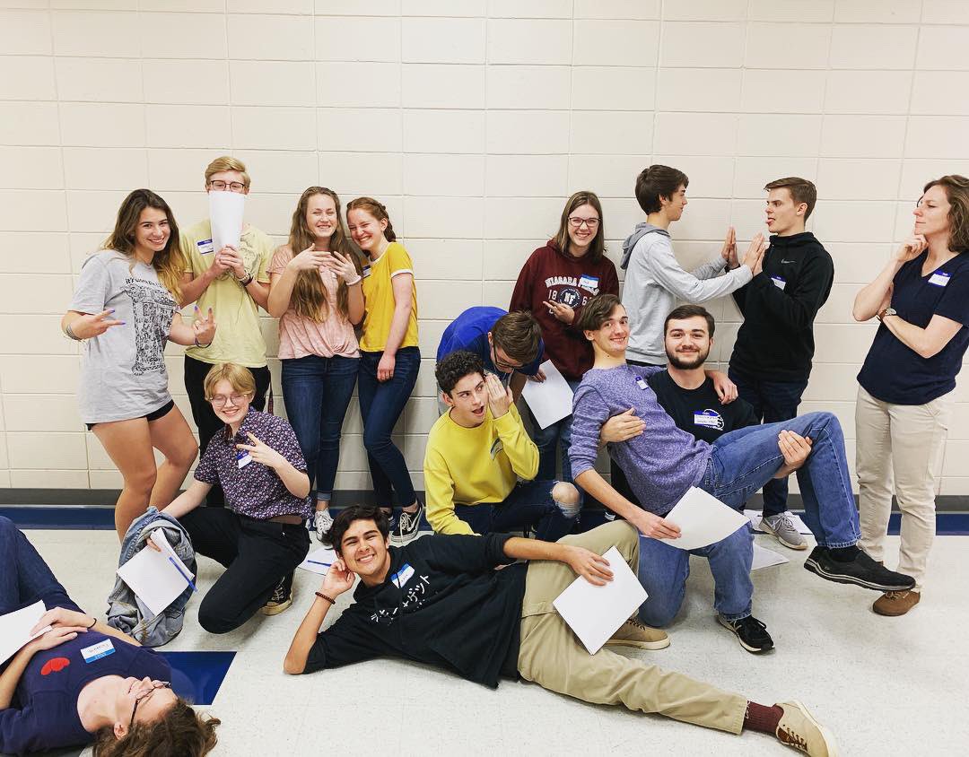 HOCObands's tweet photo. HoCo Band representing at day 1 of The Middle GA Drum Major Clinic. We love these students and their enthusiasm for personal growth! #MGDMC #iConduct #hocobands https://t.co/ATFYkzXx04