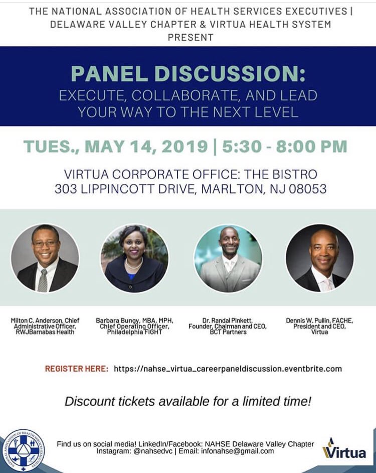 Join NAHSE-DVC and <a href="/VirtuaHealth/">Virtua Health</a> for an Executive panel discussion across the healthcare, business, and technology industries. Register today and get early ticket pricing! eventbrite.com/e/panel-discus…