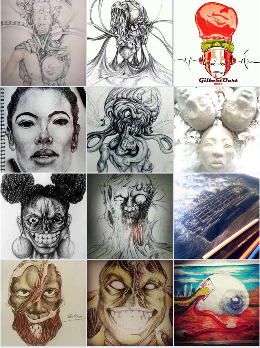 GilbertOthough1's tweet photo. A collection of my work in multiple techniques and medium just to get you guys aquinted with how I create.... By @gilbertoart_concepts #pendrawing #Art #Artist #cartoon #inktober #sketch #mythicalcreatures #monsters #inkart #scupture #pendrawing #dragontattoo #inktobe https://t.co/RLAAgzxSsg