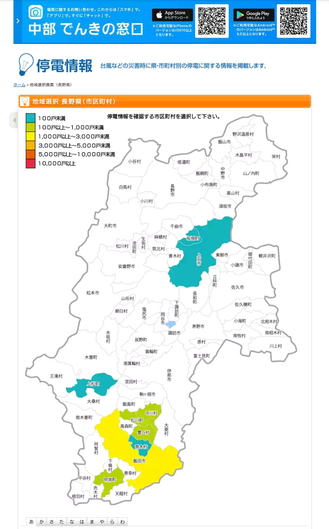行方 市 停電 情報