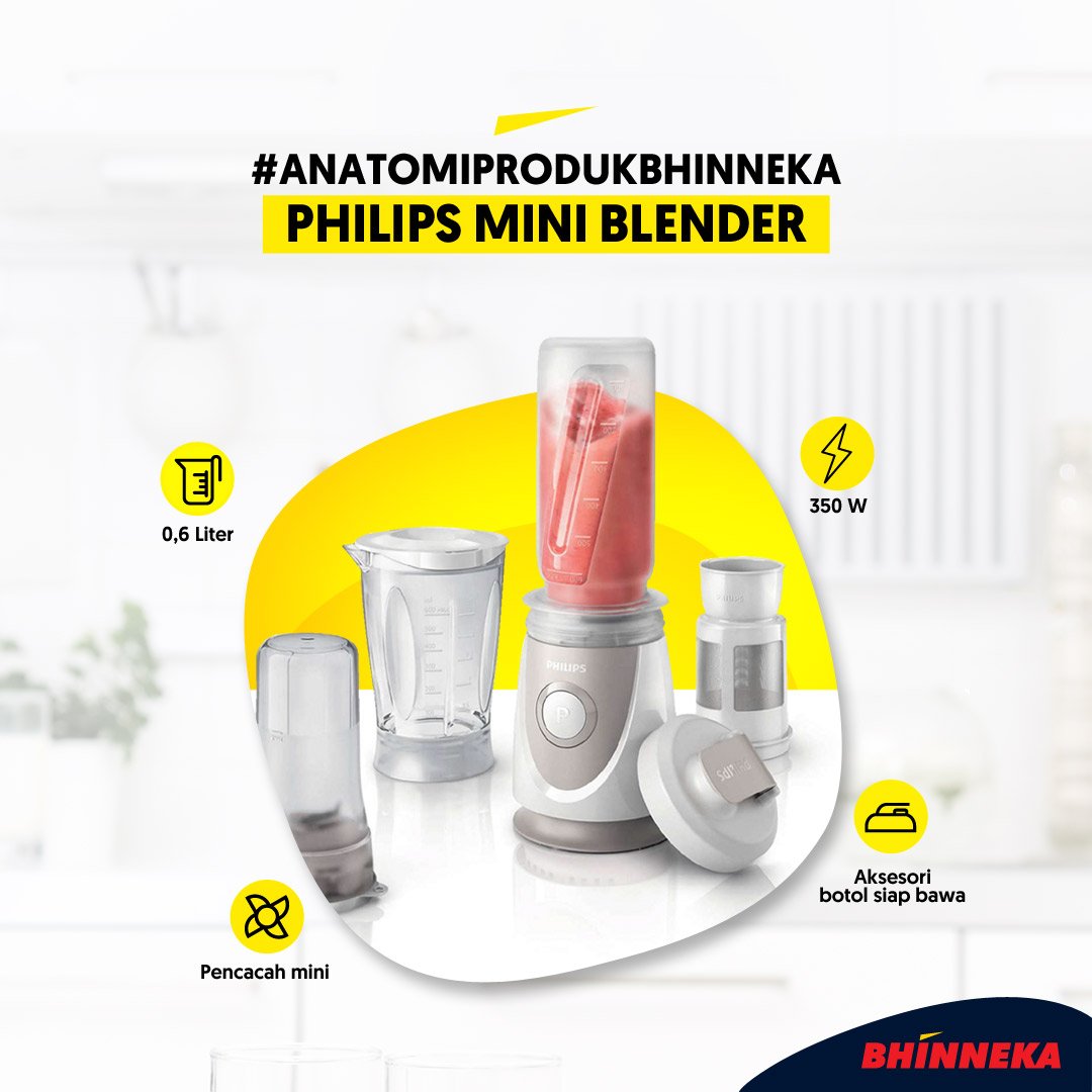 bhinneka's tweet image. Ngejus jadi #AsliBikinTenang dgn @Philips_ID #MiniBlender! Dgn mata pisau yg tajam dan desain ergonomis, nggak repot menyaring ampas buah, deh! Juga, gampang bgt dibawa kemana-mana. Ayo #BelanjaBarangCowok di bhnk.co/MiniBlender-TW #AnatomiProdukBhinneka