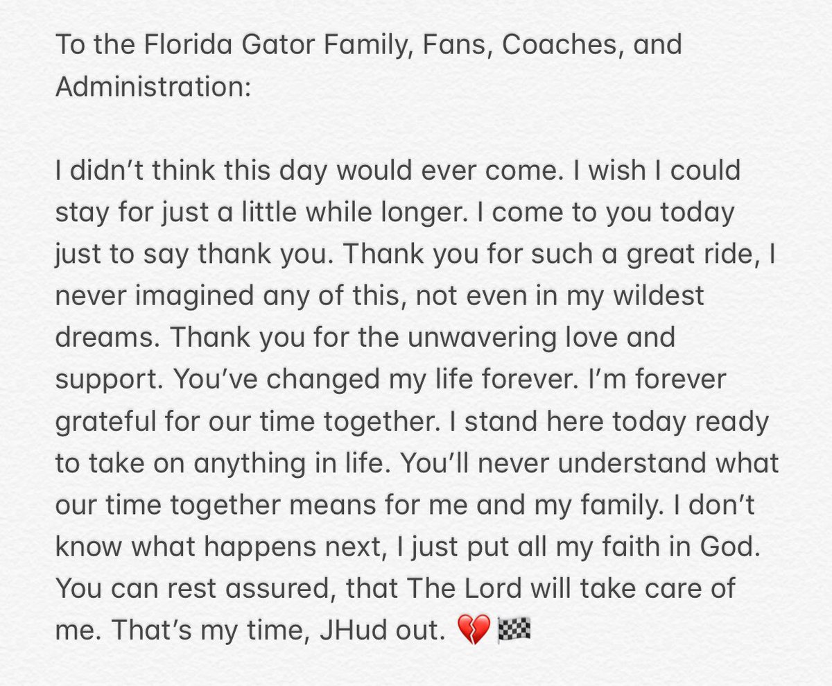 JalenHudson5's tweet image. Forever Florida.